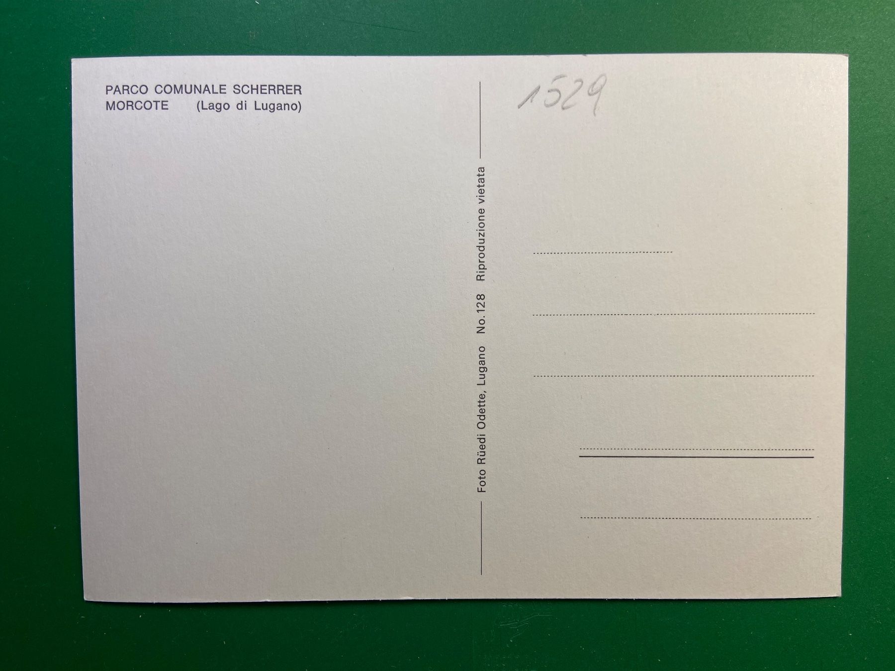 Cartoline postali: Parco Comunale Scherrer - Morcote – Usato da Steg VS venduto da _vinci_ 1