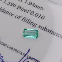 0.36 Karat NO OIL Smaragd Emerald Edelstein Zertifikat 