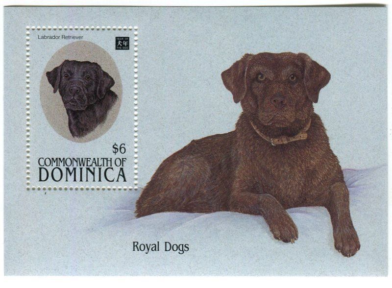 Alle Briefmarken: Block "Labrador Retriever". Dominica – Neu und originalverpackt aus Basel von Butsch5