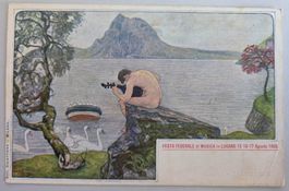 Alte Postkarte Festa Federale di Musica Lugano 1903,