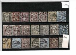 Ziffern 21 Werte meist mit Vollstempel