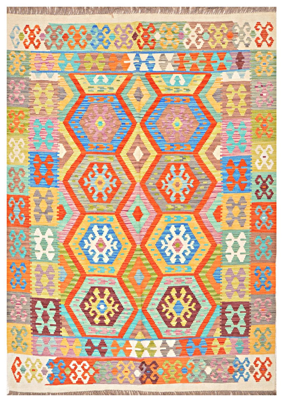 Kelim Tappeti: Oriente Kelim Teppich 170x240 Cm – Nuovo e nell'imballaggio originale da Lahore venduto da Fairways79 2