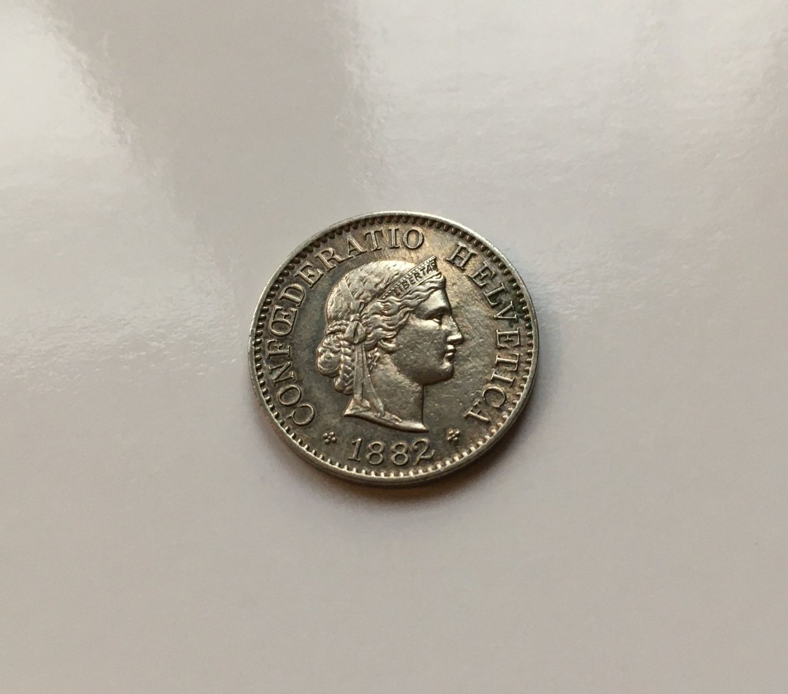 Tutti le monete: 1882 5 Rappen -unz – Usato da Kirchberg SG venduto da Zenhad69