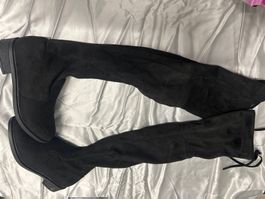 Overknie Stiefel schwarz Neu Gr 40 Gratis Versand