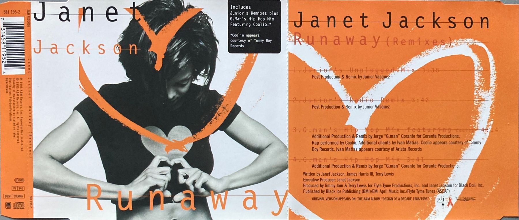 CDs: JANET JACKSON - RUNAWAY (REMIXES) – D'occasion à Poliez-Pittet par Newtown-Records