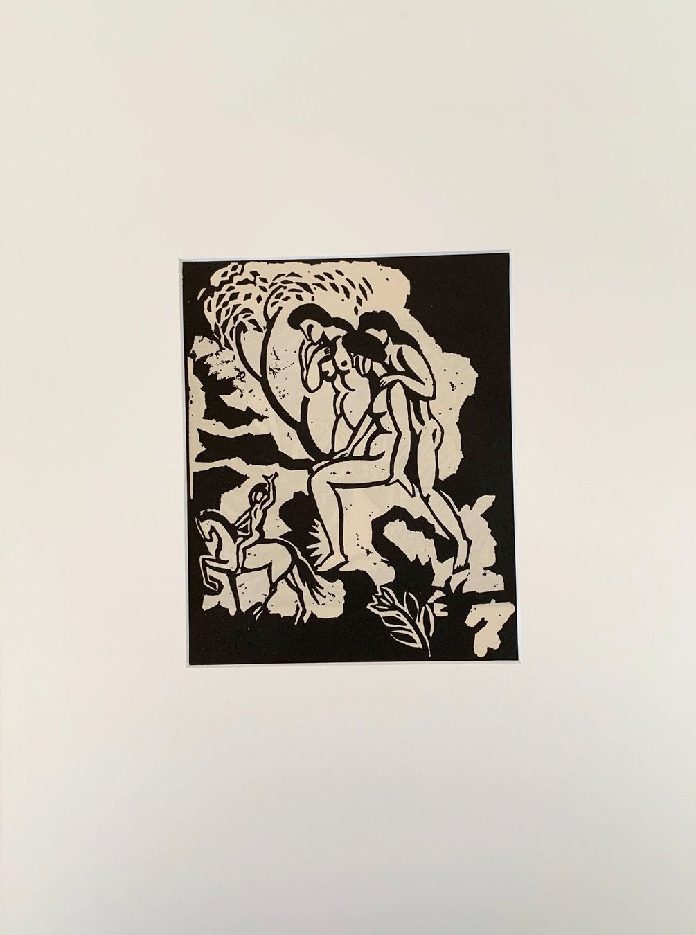 Xilografie: August Macke  "Abschied"   Holzschnitt – Usato da Nennigkofen venduto da babag 1