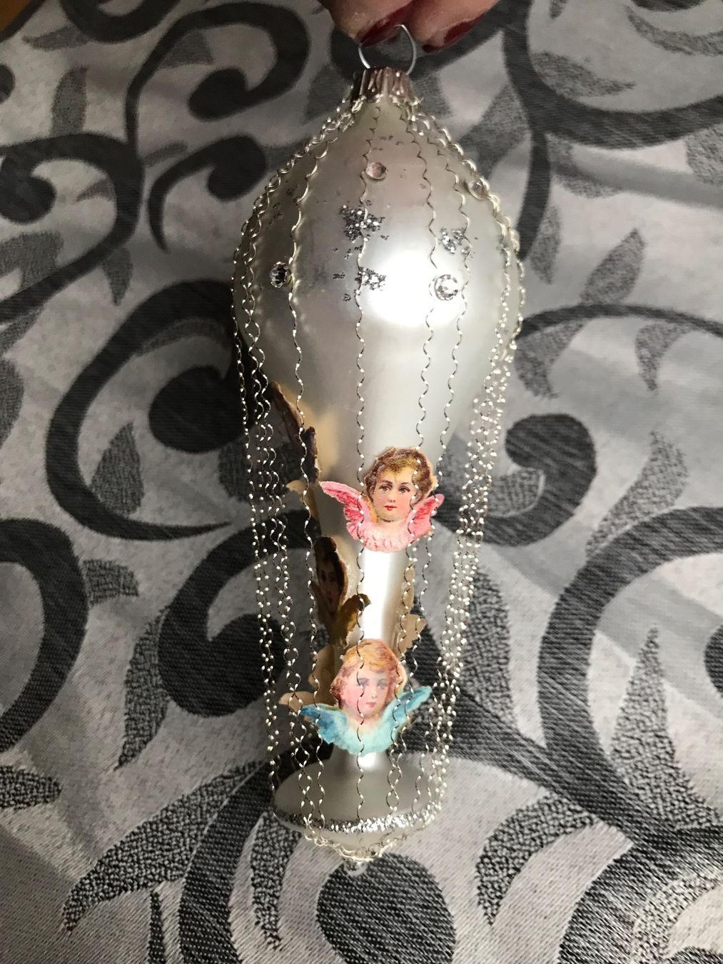 Tutte le decorazioni: Ballon mit Engelsköpfen, aus Glas – Nuovo e nell'imballaggio originale da Alpnach Dorf venduto da marvo 1
