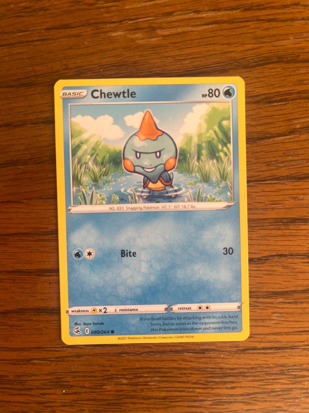 Pokémon Carte collezionabili: Carte Pokemon Chewtle - Fusion Strike - EN – Usato da Vernayaz venduto da Darkfrost