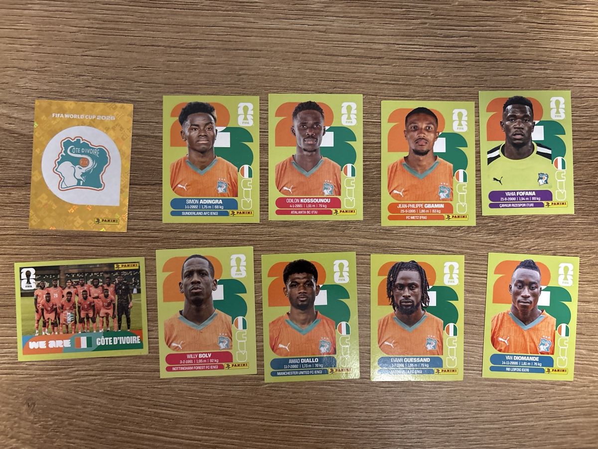 Panini Carte collezionabili: Panini WM 2026 Sticker Elfenbeinküste – Nuovo (secondo la descrizione) da Menznau venduto da Hetfield85