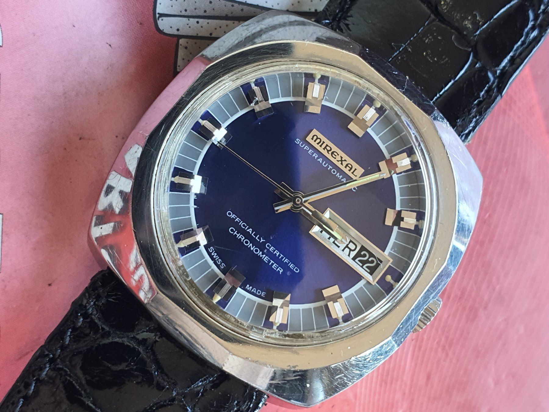 Mirexal Orologi: 100 Mirexal Superautomatic Chronometer Day Date diamondcut – Usato da Muri AG venduto da Corredor 9