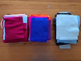 1100Gr. Bördlistoffreste für Bastel und Flickarbeiten