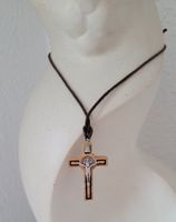 Halskette mit Holzkreuz Halsband mit Kreuz (I)