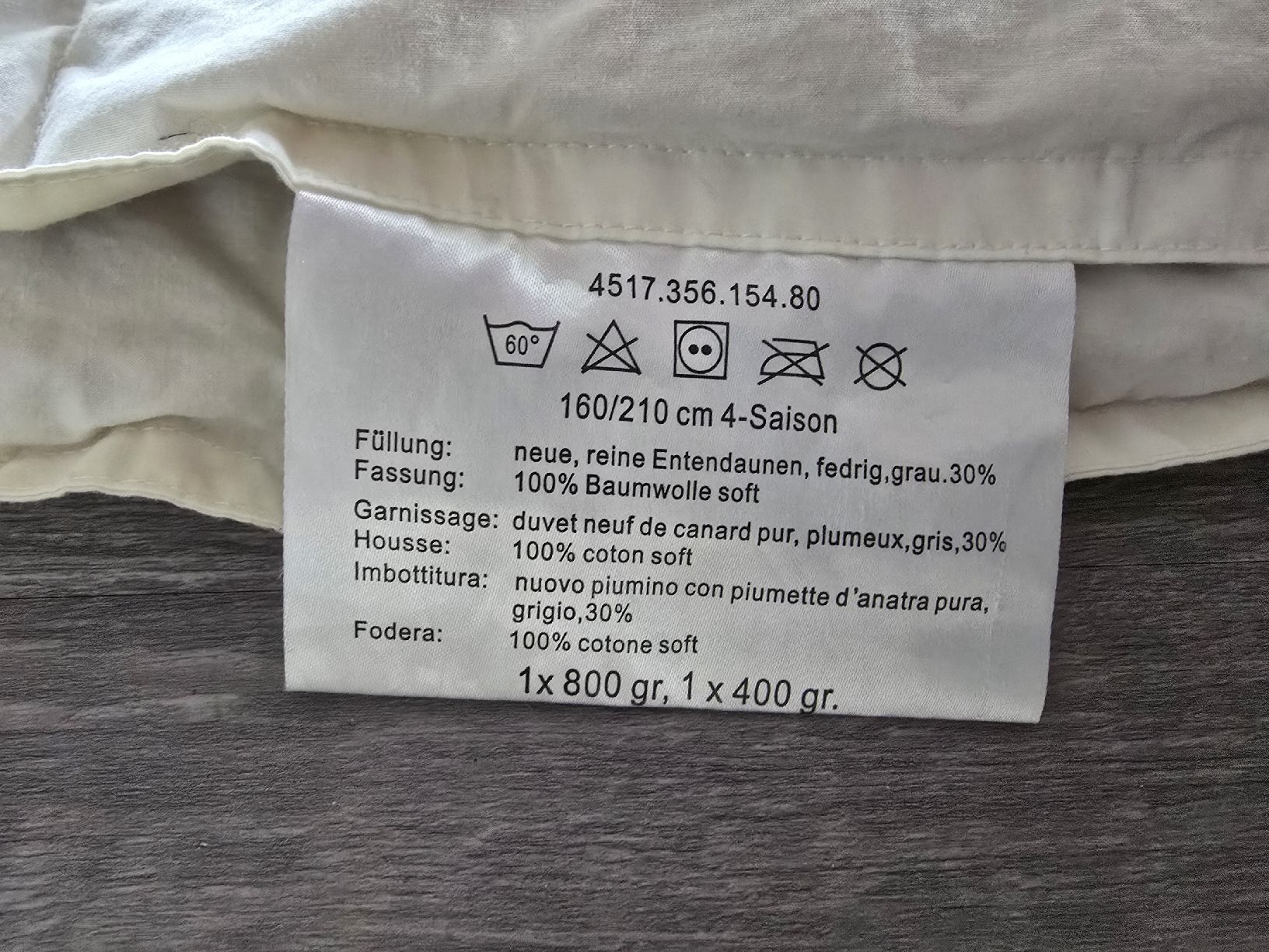Biancheria da letto: Duvet 4 saisons – Usato da Courtelary venduto da syllou1978 1