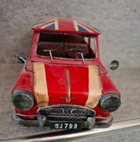Mini Cooper Oldtimer, Deko, Metall, Rot, Sammlerstück!