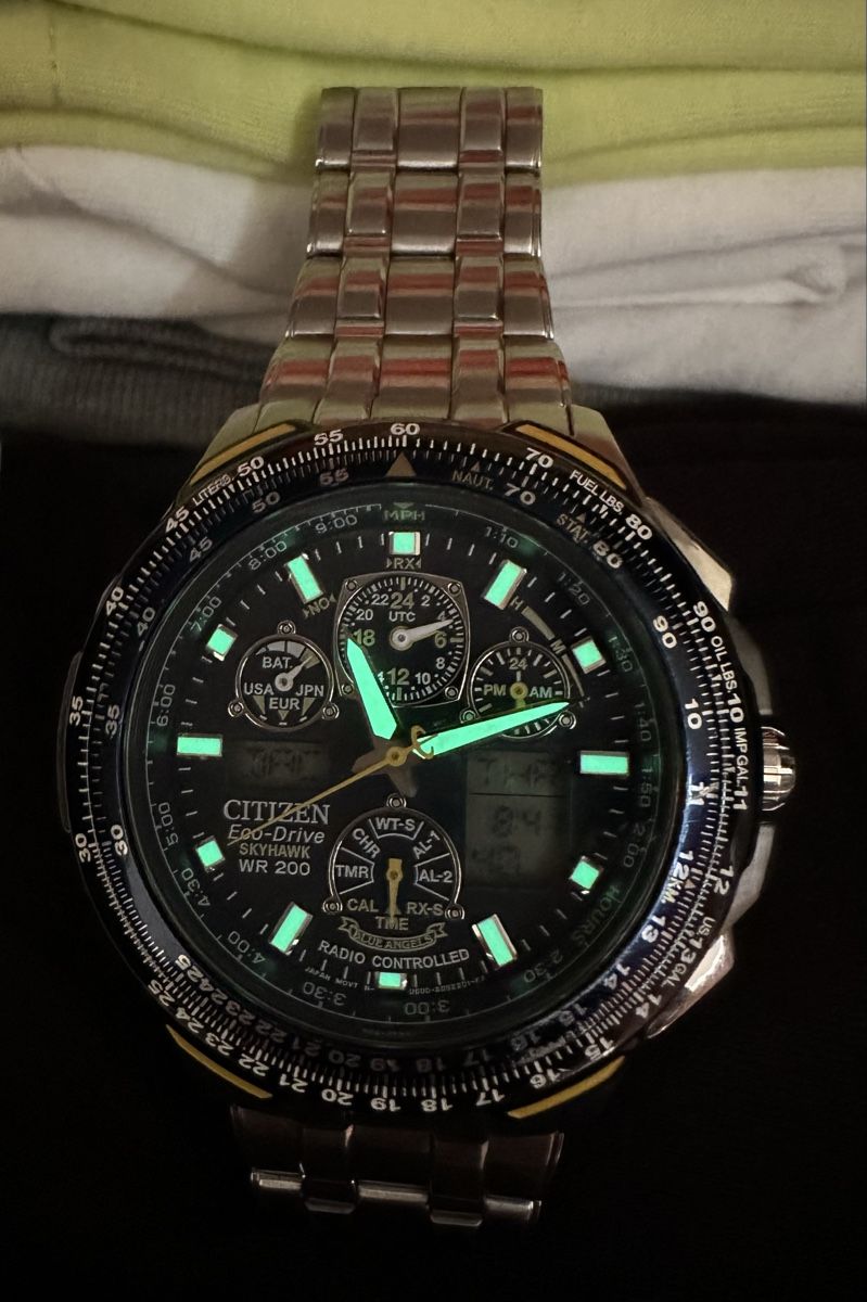 Citizen Orologi: Citizen Eco Drive Chronograph  Skyhawk WR 200 – Usato da Maienfeld venduto da tobeyl2020 4