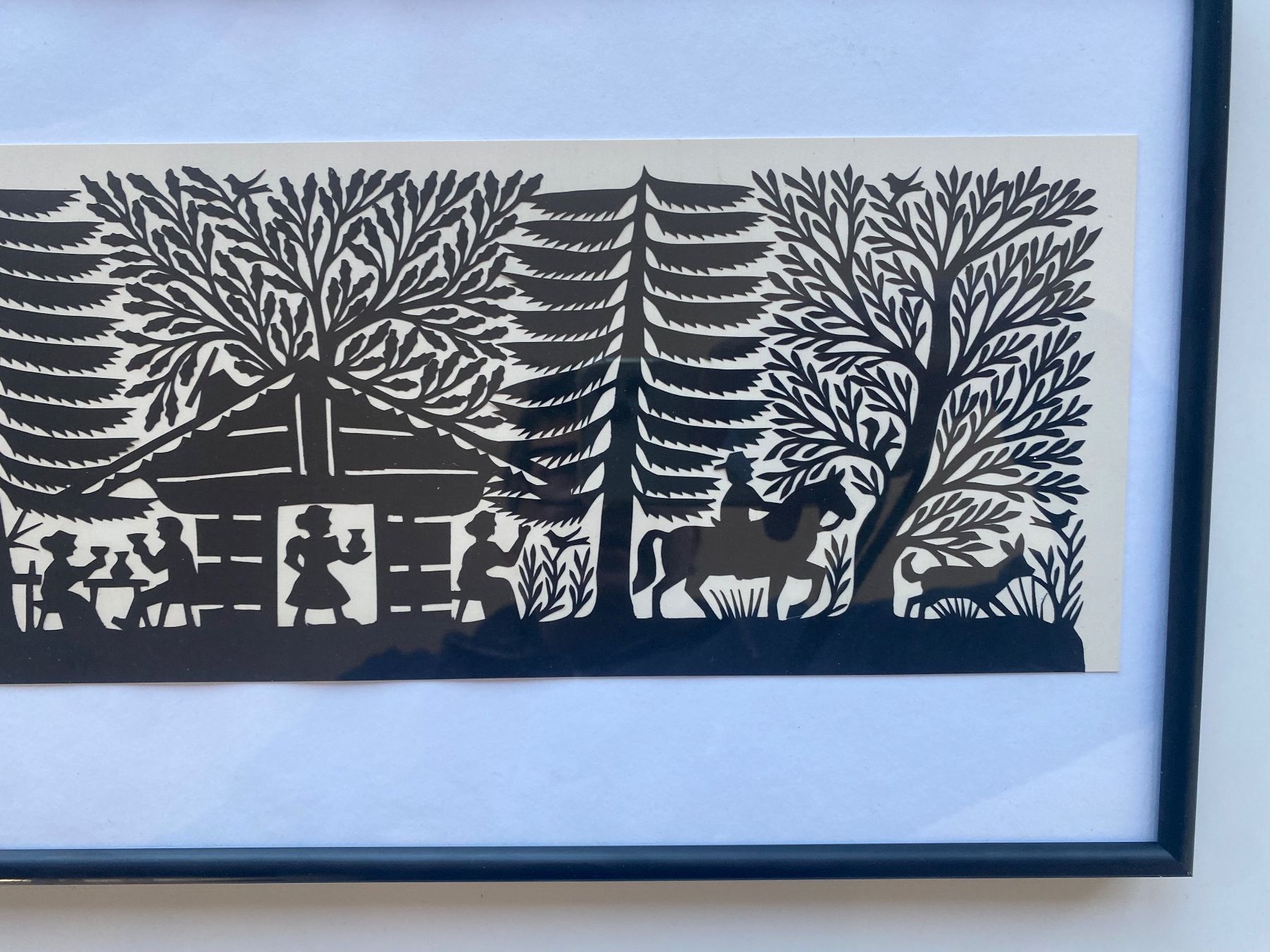 Grafica & Litografie: David Regez, Scherenschnitt "Reiter im Wald" – Usato da solothurn venduto da soko75 9