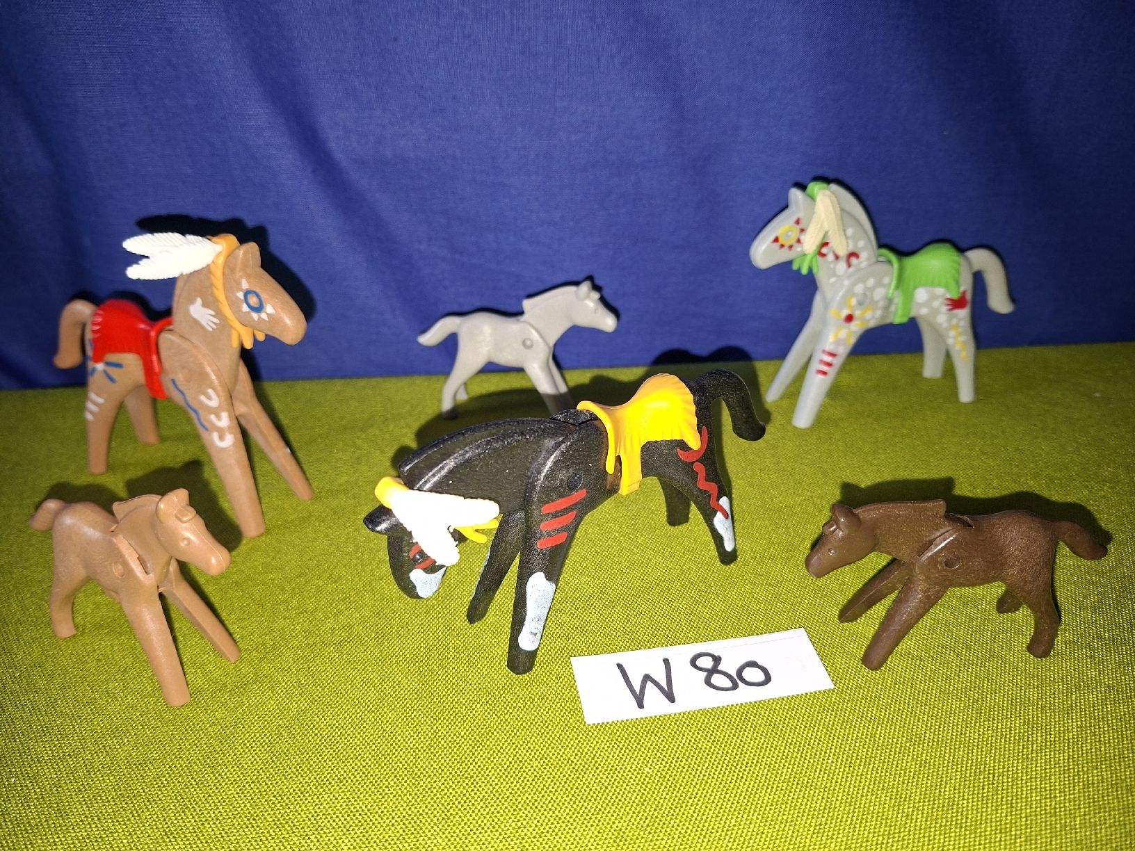 Playmobil Giocattoli: Playmobil Indianerpferde W80 – Usato da Aarberg venduto da Fink010