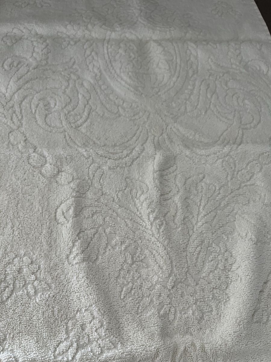 Biancheria da letto: Frottee Handtuch weiss mit Muster neu – Nuovo e nell'imballaggio originale da Rüfenacht venduto da lilly_67