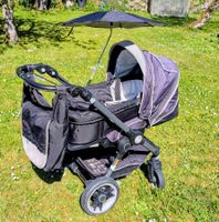 Maxi-Cosi und Teutonia-Kinderwagen mit Zubehör
