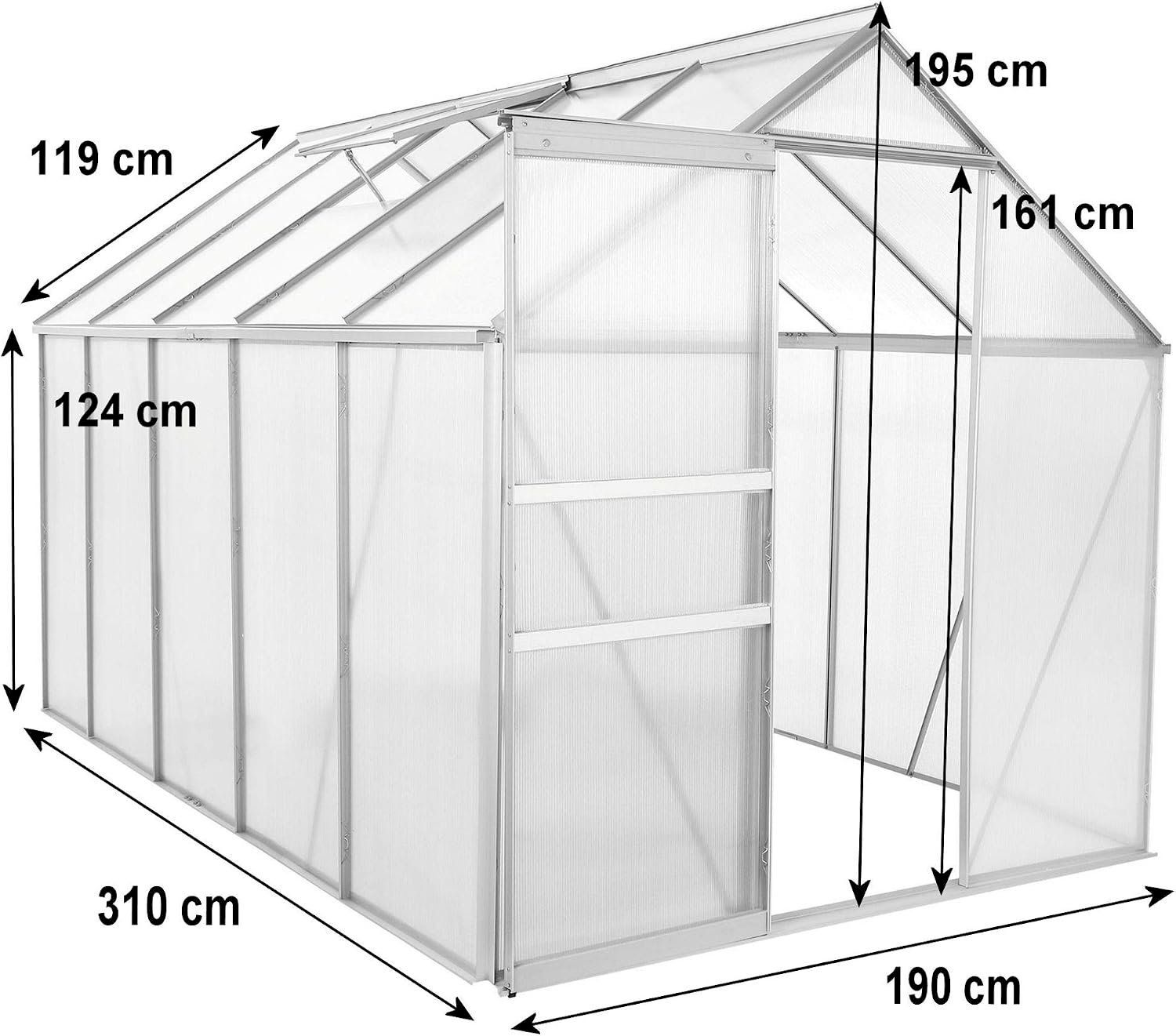 Casette da giardino & serre: Zelsius Aluminium Gewächshaus 310×190cm – Nuovo e nell'imballaggio originale da Bottighofen venduto da zaap 1