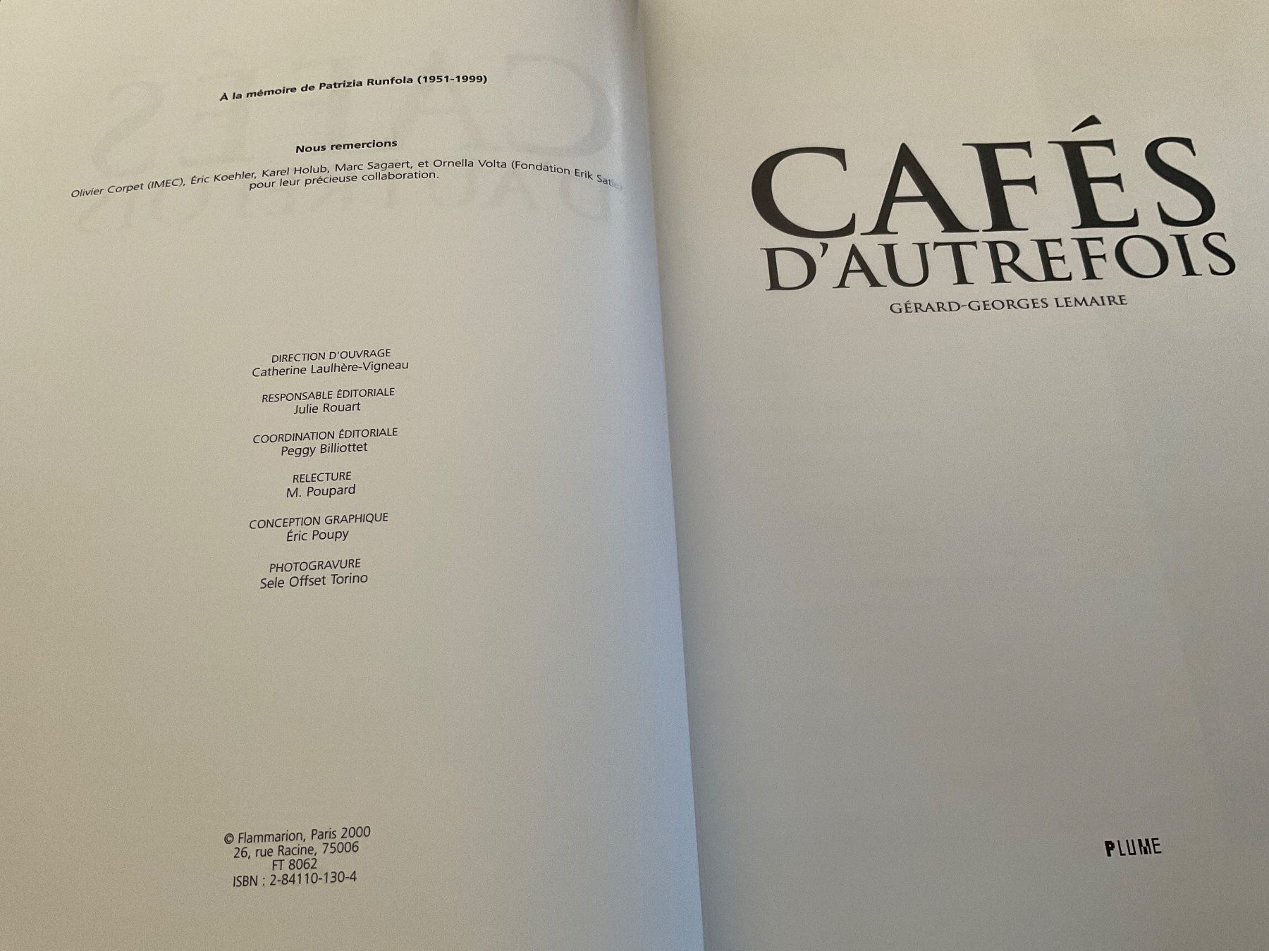 Libri: Cafés d'Autrefois: Gérard-Georges Lemaire – Usato da Avenches venduto da Lactobacille 1