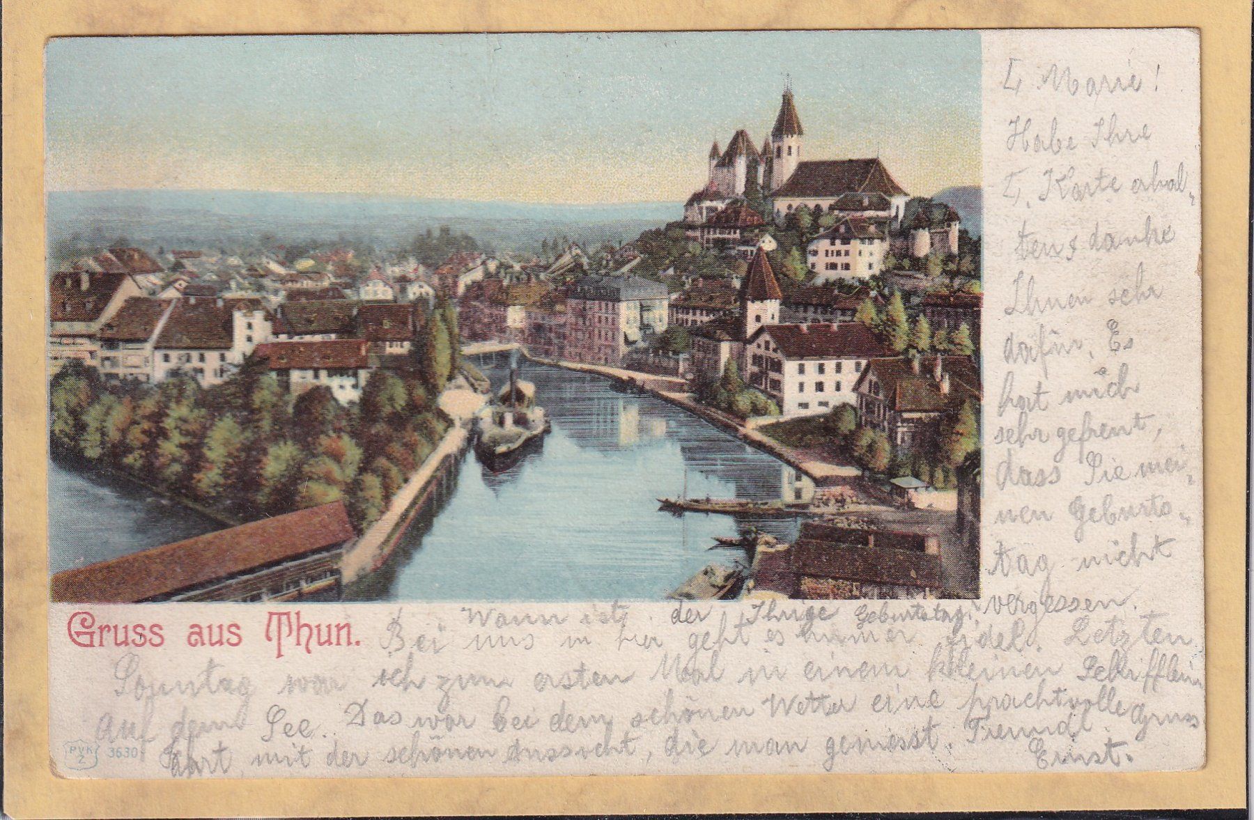 Cartes postales: Gruss aus Thun - 1904 – D'occasion à Orvin par Pyaeschli