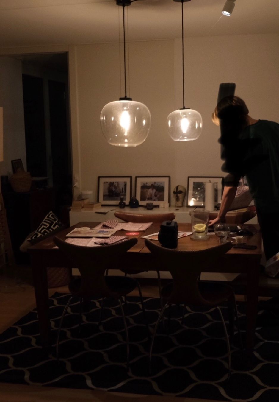 Bolia Lampade: Bolia Grape Pendelleuchte, klar, handgefertigt – Usato da Zürich venduto da Elise9 1