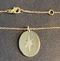 Pendentif Médaille sertie Diamant 0,15ct