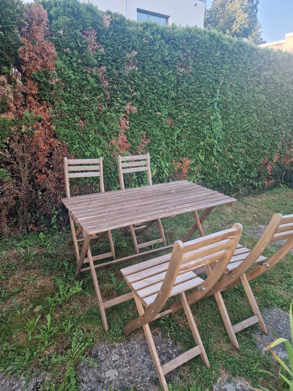Set de table et chaises: Wooden Folding Table and Chairs Set Used – D'occasion à Ebikon par jag_bmt9 1
