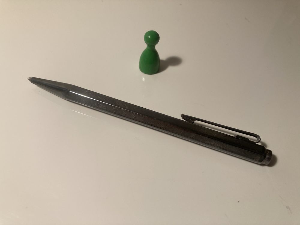 H.Bauer Jun. Kugelschreiber Versilbert Mit Floralem Muster - Elegantes Schreibgerät Für Büro & Geschenk