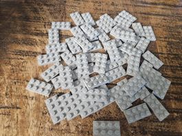 lego 3020 lot de 60 pièces Light Bluish Gray Plate 2 x 4