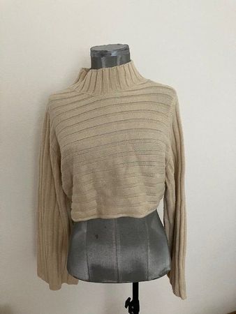 Pull court beige à col montant - T M Missguided