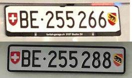 Kontrollschilder BE255266 & BE255288 Kombiangebot
