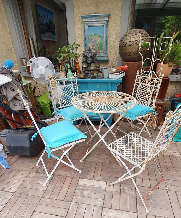 Antike Garten Eisenstühle* Tisch Kaufen auf Ricardo