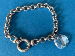 Armband silber Rundankerkette  (20 cm)