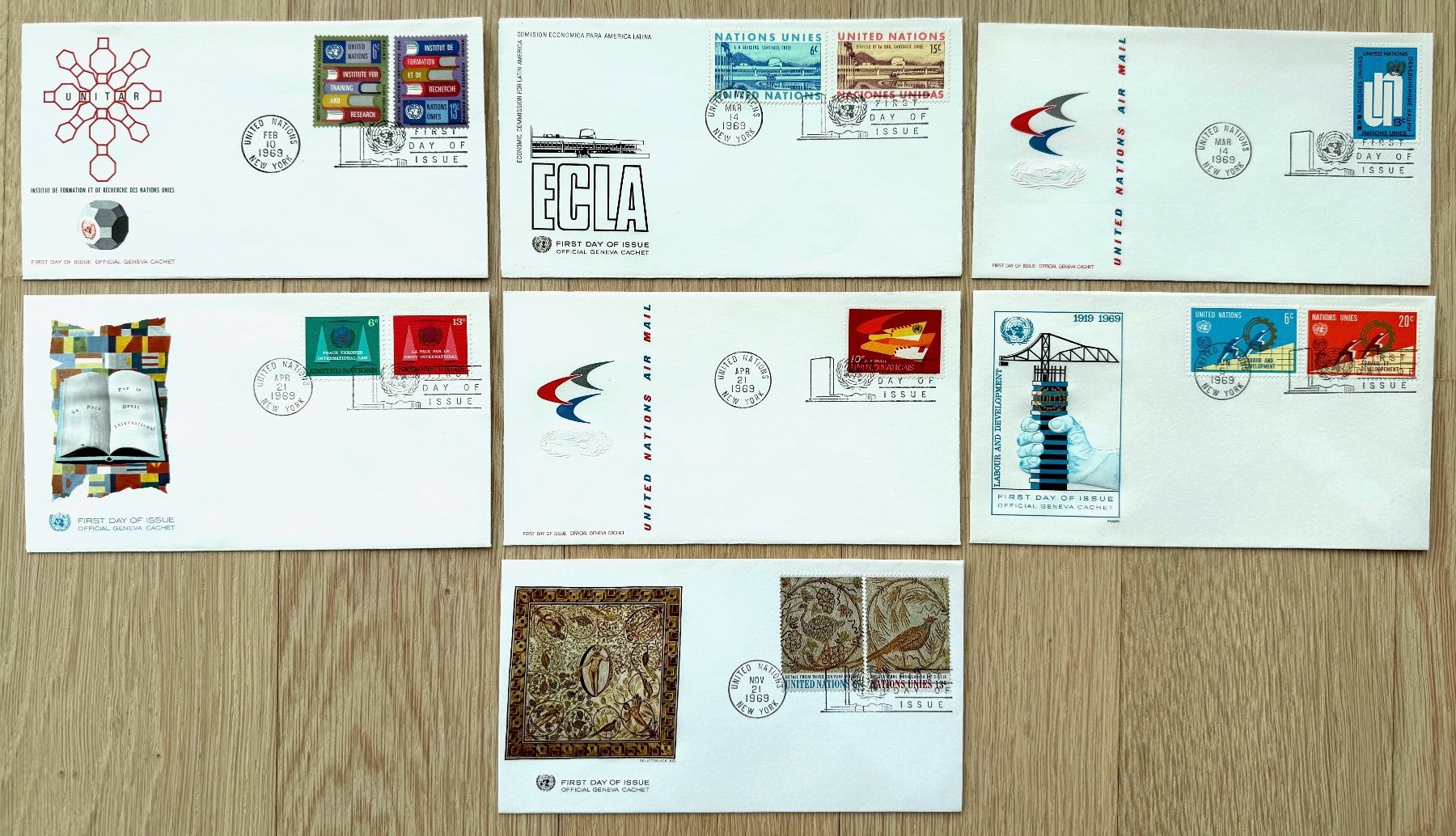 Alle Briefmarken: FDC United Nations New York 1969 – Gebraucht aus Zürich von Marfe1