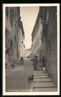 AK Lugano, Via Cattedrale, 1923