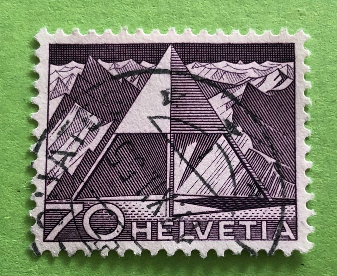 Tutti i francobolli: Nr.308 mit Stempel Triangulationspunkt Technik und Landschaf – Usato da Aarau venduto da Billa007