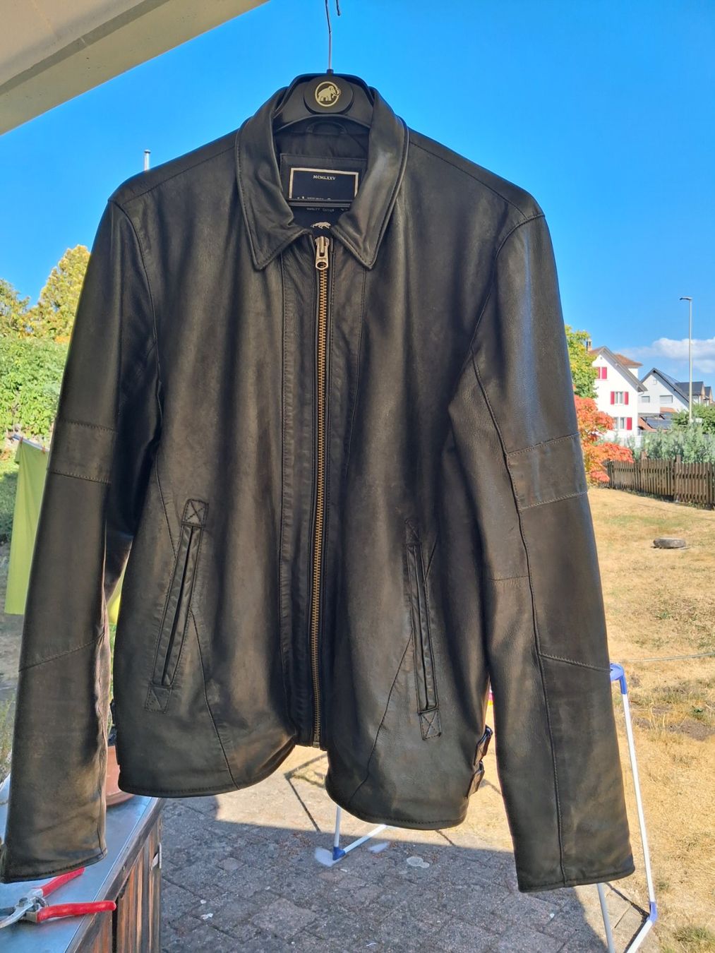 Jack & Jones Giacche: Schwarze Lederjacke Jack&Jones Grösse L – Usato da Pfäffikon ZH venduto da Maluk