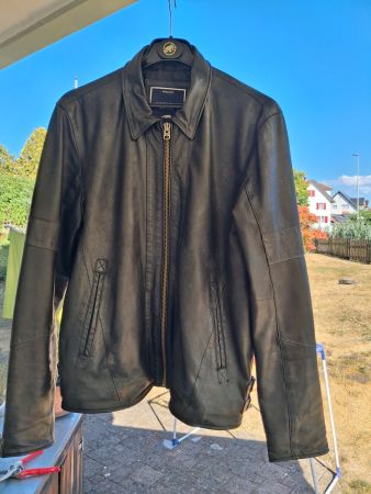 Schwarze Lederjacke Jack&Jones Grösse L