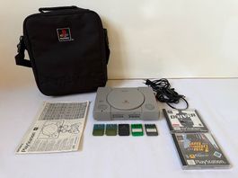 Sony PS1 + Original Tasche + GTA 2 + Driver + Zubehör
