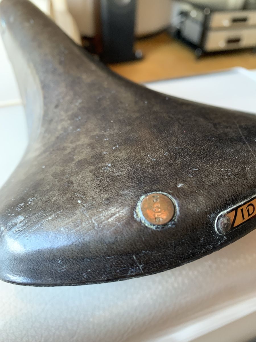 Pezzi di ricambio: Vintage IDEALE Leather Bike Saddle – Usato da La Croix de Rozon venduto da chr_f5wy 6