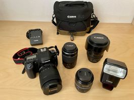 Canon Kamera EOS 80D inkl. Objektive und Zubehör Komplettset