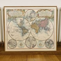 Affiche mappe-monde d'époque 