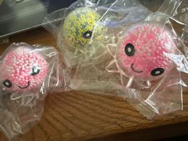 3x Antistress-Squishies-Tintenfisch-Beruhigung-Konzentration