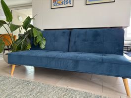 Gratis Sofa Schlafsofa Blau zum Abholen in Thalwil