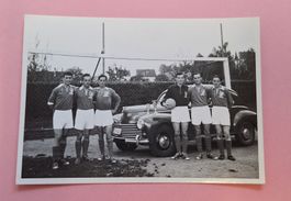 (I) AK Fussball Auto Peugot 203 Oldtimer Werbung FCZ? GC?