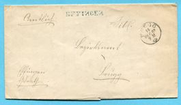 Faltbrief von Effingen nach Brugg 1867
