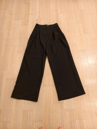Wideleg Hose Gr. 36 Schwarz