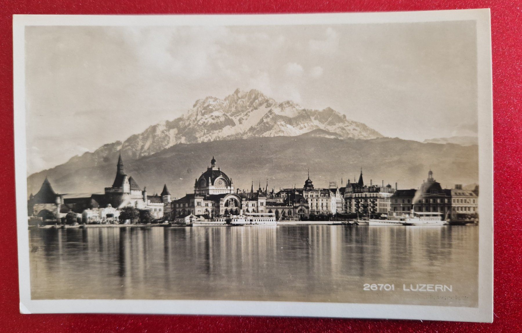Cartoline postali: Luzern mit Bergpanorama / Dampfschiffe  Top – Nuovo (secondo la descrizione) da Melchnau venduto da Fishel